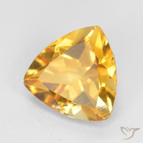 Citrino Arancio dorato naturale da 0.98 ct, Taglio trillion, VS