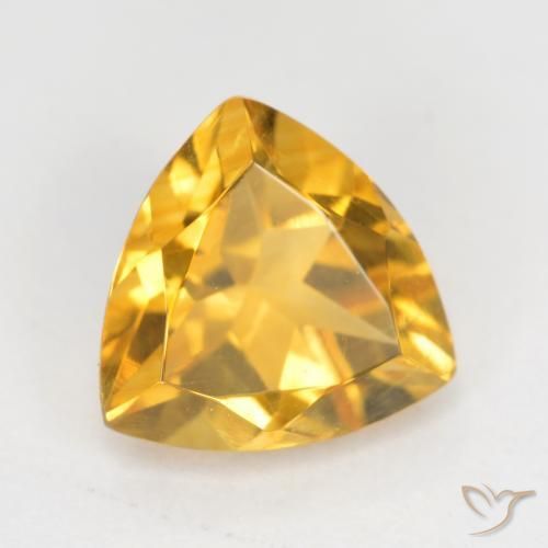 Citrino Oro brillante naturale da 0.93 ct, Taglio trillion, VS