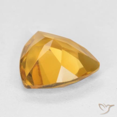 Citrino Arancio Dorato Profondo naturale da 0.92 ct, Taglio trillion, VS