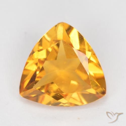 1.02ct Naturale Dorato medio Citrino, Taglio trillion, VS