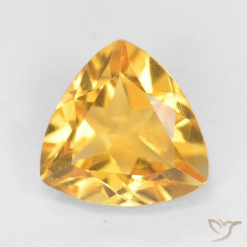 1.07ct Naturale Oro brillante Citrino, Taglio trillion, VS