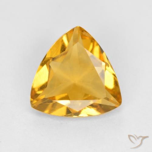 0.77ct Naturale Dorato scuro Citrino, Taglio trillion, VS