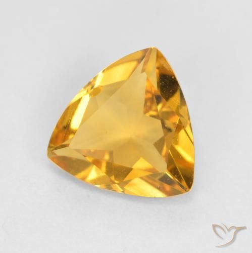 Citrino Dorato scuro naturale da 0.77 ct, Taglio trillion, VS