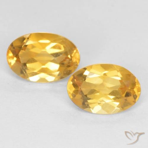 0.78ctw Naturale Dorato Citrino, Ovale, VS