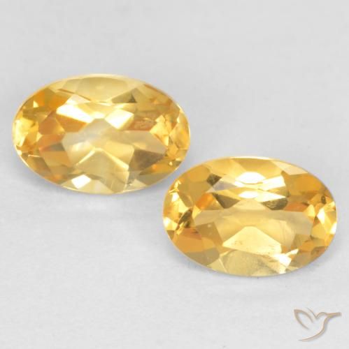 0.83ctw Naturale Oro medio Citrino, Ovale, VVS-VS