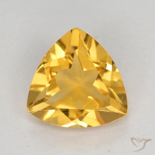 0.94ct Naturale Oro medio Citrino, Taglio trillion, VVS-VS