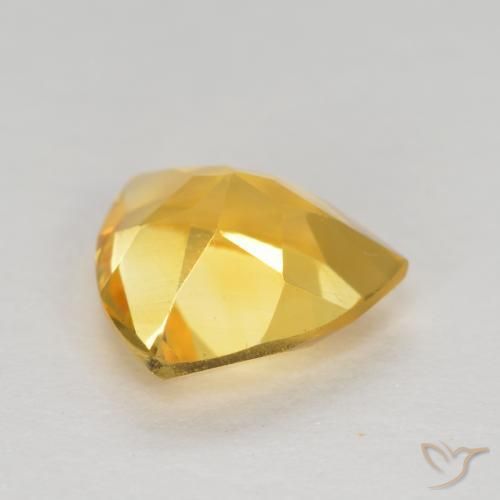 Citrino Oro medio naturale da 0.94 ct, Taglio trillion, VVS-VS