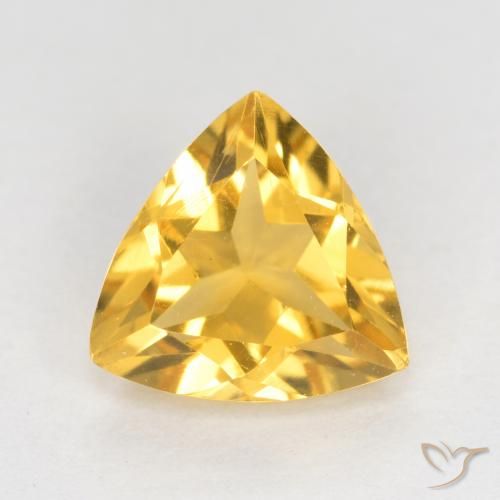 0.94ct Naturale Oro brillante Citrino, Taglio trillion, VS