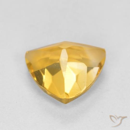 Citrino Oro brillante naturale da 0.96 ct, Taglio trillion, VVS-VS