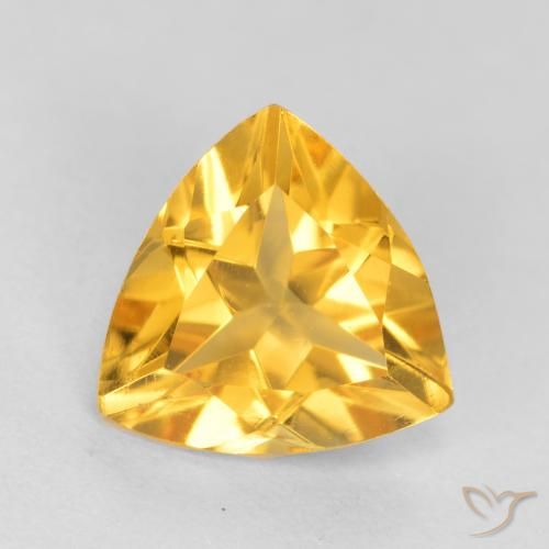 0.97ct Naturale Oro medio Citrino, Taglio trillion, VVS-VS