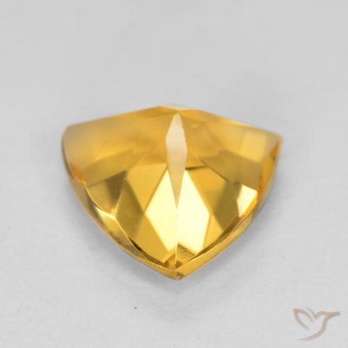 Citrino Oro medio naturale da 0.97 ct, Taglio trillion, VVS-VS
