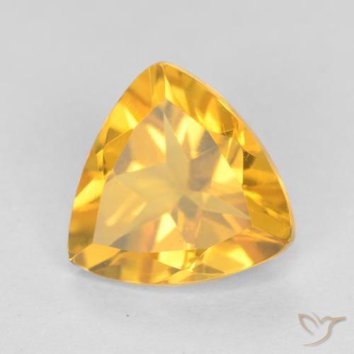 Citrino Oro brillante naturale da 1.02 ct, Taglio trillion, VVS-VS
