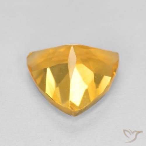 Citrino Oro brillante naturale da 1.02 ct, Taglio trillion, VVS-VS