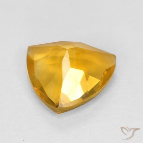 Citrino Arancio-Oro naturale da 0.92 ct, Taglio trillion, VVS-VS
