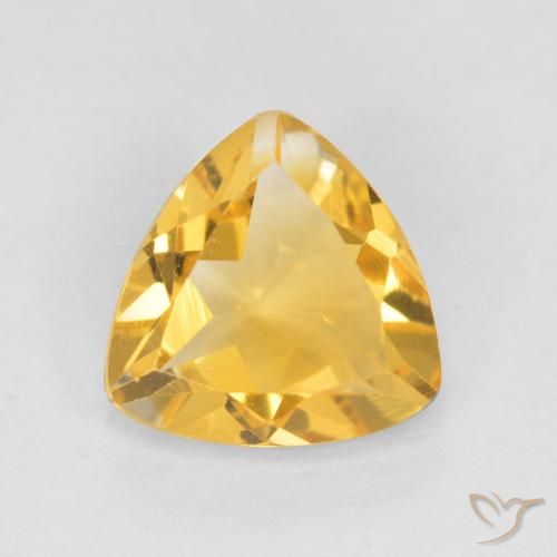 0.86ct Naturale Dorato medio-scuro Citrino, Taglio trillion, VVS-VS