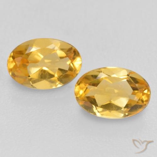 0.83ctw Naturale Dorato medio Citrino, Ovale, VVS-VS