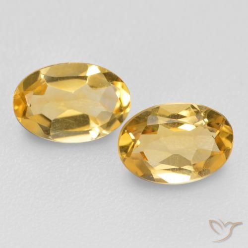 0.73ctw Naturale Dorato medio Citrino, Ovale, VVS-VS