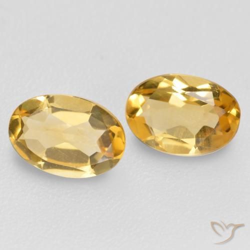 Gemme di Citrino Dorato medio naturale da 0.73 ct, Ovale, VVS-VS