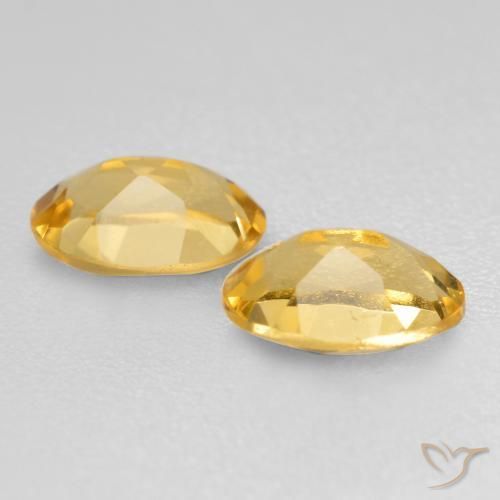 Gemme di Citrino Dorato medio-chiaro naturale da 0.80 ct, Ovale, VS