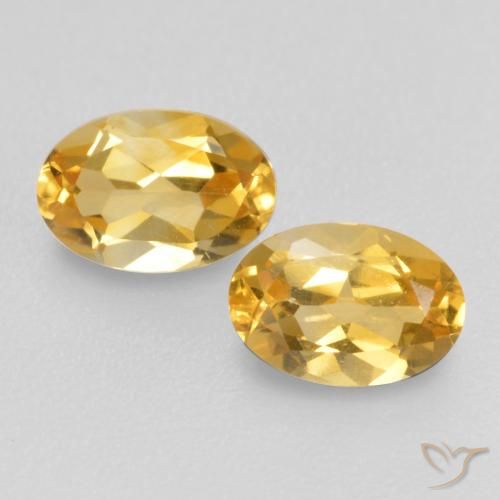 0.83ctw Naturale Arancio dorato Citrino, Ovale, VVS-VS