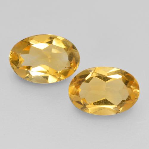 Gemme di Citrino Dorato medio naturale da 0.80 ct, Taglio ovale, VS