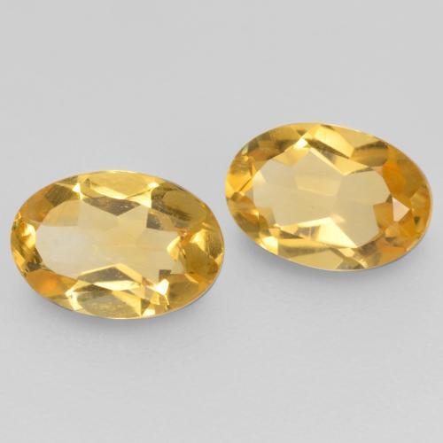 Gemme di Citrino Dorato medio naturale da 0.80 ct, Taglio ovale, VS