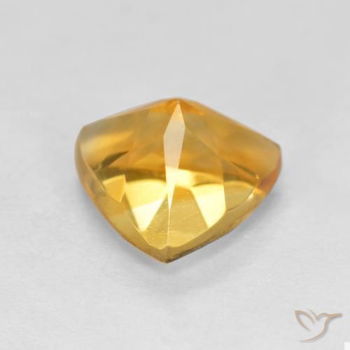 Citrino Arancio medio-chiaro-oroG naturale da 1.10 ct, Taglio trillion, VVS-VS