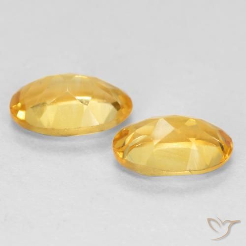 Gemme di Citrino Arancio medio-chiaro-oroG naturale da 0.75 ct, Ovale, VS