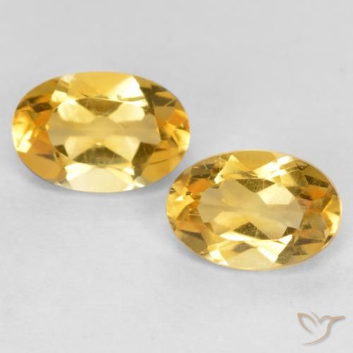 0.83ctw Naturale Arancio dorato Citrino, Ovale, VS