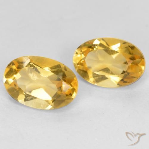 Gemme di Citrino Arancio dorato naturale da 0.83 ct, Ovale, VS