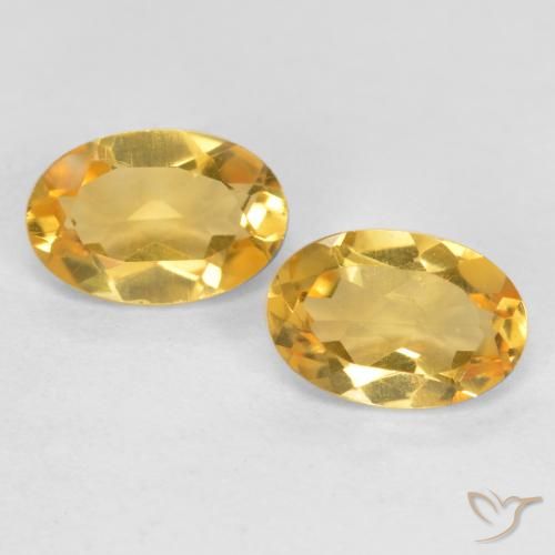 0.74ctw Naturale Arancio dorato Citrino, Ovale, VS
