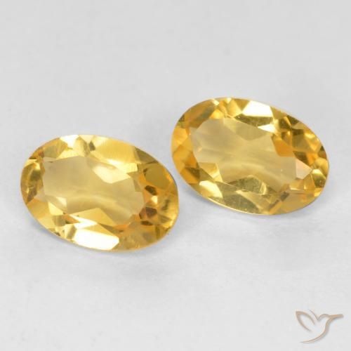 Gemme di Citrino Arancio dorato naturale da 0.74 ct, Ovale, VS