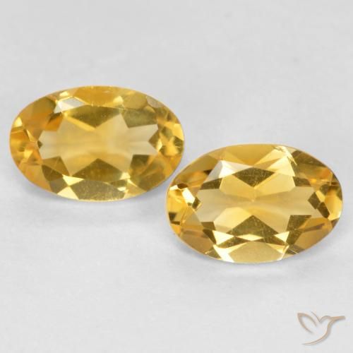 0.68ctw Naturale Dorato medio Citrino, Ovale, VS