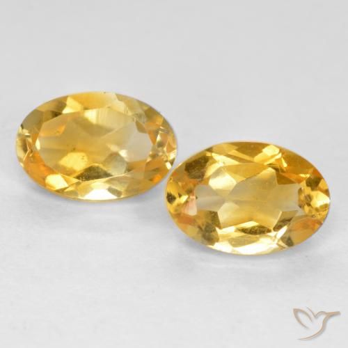 0.90ctw Naturale Dorato medio Citrino, Ovale, VS