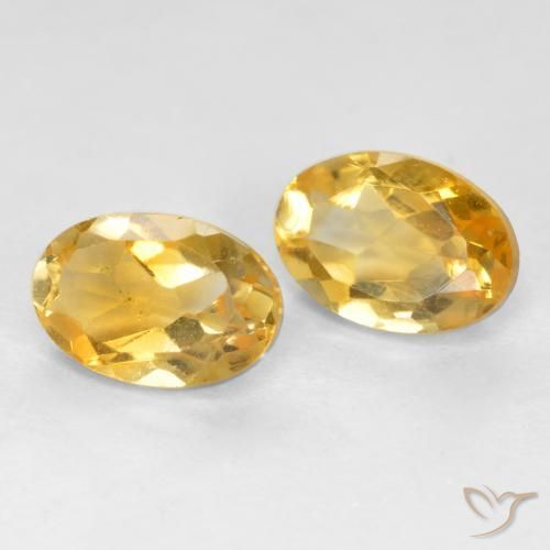 Gemme di Citrino Dorato medio naturale da 0.90 ct, Ovale, VS