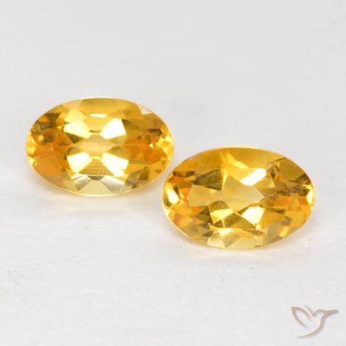 0.81ctw Naturale Dorato medio-scuro Citrino, Ovale, VS