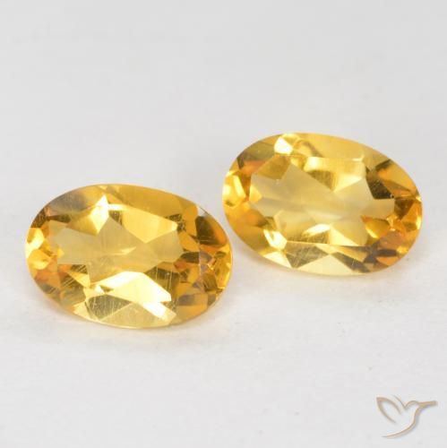 Gemme di Citrino Arancio Dorato Profondo naturale da 0.81 ct, Ovale, VS