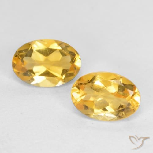 0.87ctw Naturale Arancio Dorato Profondo Citrino, Ovale, VS