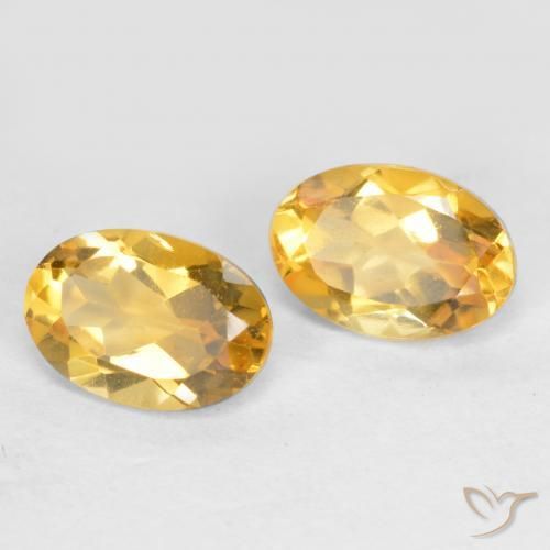 Gemme di Citrino Arancio Dorato Profondo naturale da 0.87 ct, Ovale, VS