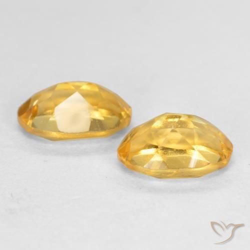 Gemme di Citrino Arancio Dorato Profondo naturale da 0.87 ct, Ovale, VS
