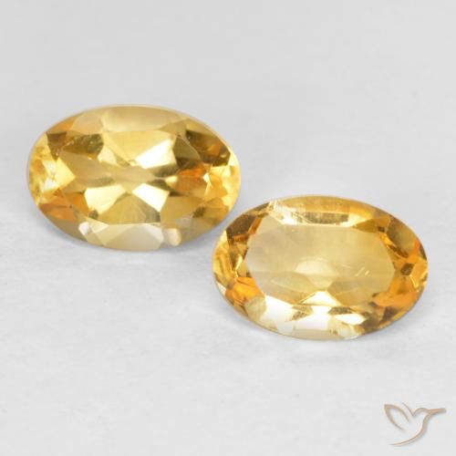 0.75ctw Naturale Dorato medio-scuro Citrino, Ovale, VS