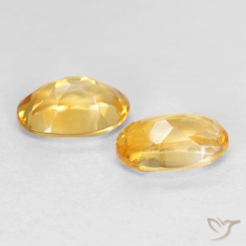 Gemme di Citrino Dorato medio-scuro naturale da 0.75 ct, Ovale, VS