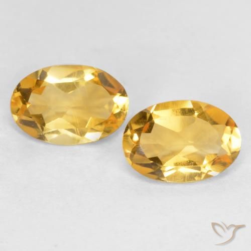 0.72ctw Naturale Arancio dorato Citrino, Ovale, VS