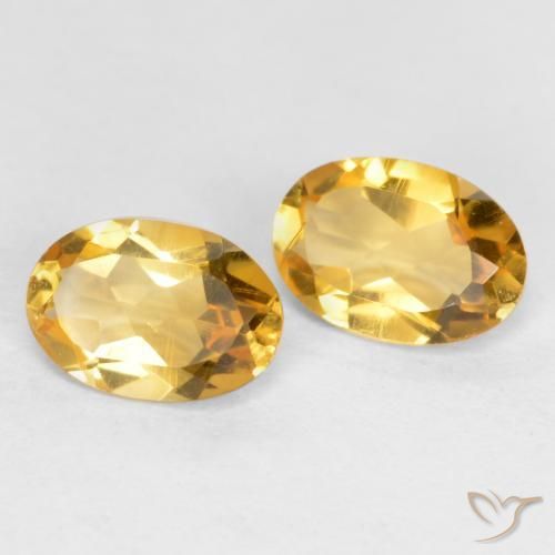 Gemme di Citrino Arancio dorato naturale da 0.72 ct, Ovale, VS