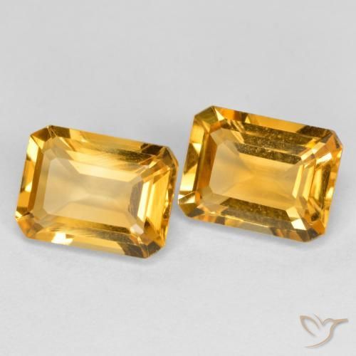 Gemme di Citrino Arancio-Oro naturale da 2.85 ct, Ottagonale / Taglio smeraldo, VS