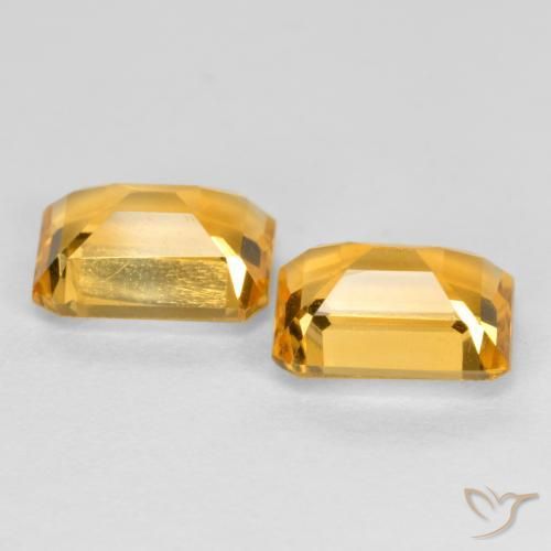Gemme di Citrino Arancio-Oro naturale da 2.85 ct, Ottagonale / Taglio smeraldo, VS