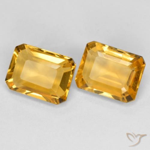 Gemme di Citrino Arancio-Oro naturale da 2.94 ct, Ottagonale / Taglio smeraldo, VS