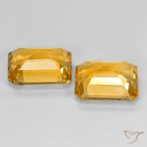 Gemme di Citrino Arancio-Oro naturale da 2.94 ct, Ottagonale / Taglio smeraldo, VS