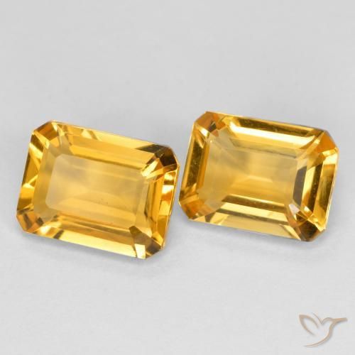 Gemme di Citrino Arancio-Oro naturale da 2.84 ct, Ottagonale / Taglio smeraldo, VS