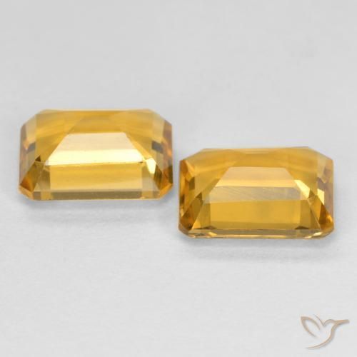 Gemme di Citrino Arancione-Oro medio naturale da 2.93 ct, Ottagonale / Taglio smeraldo, VS